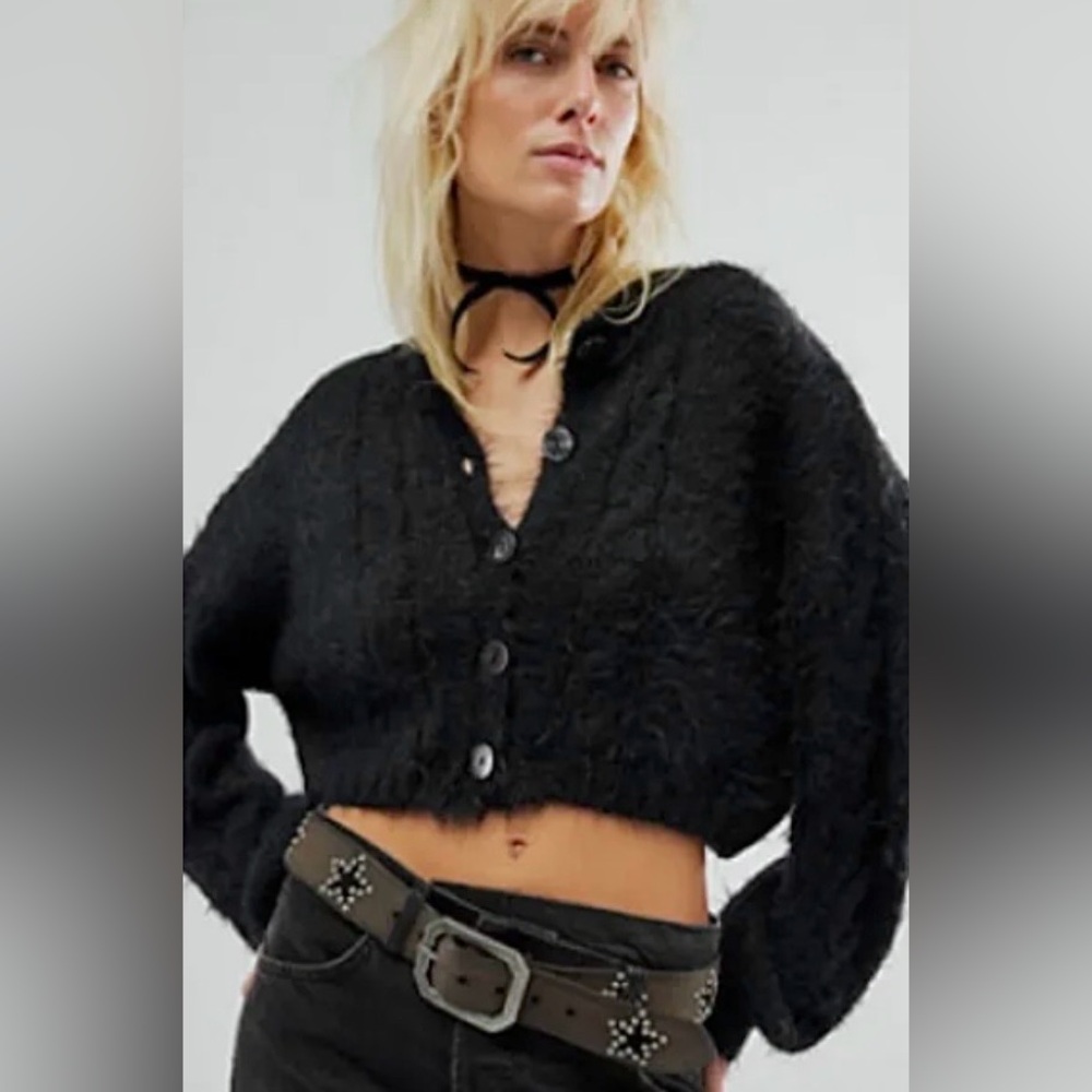 NWOT Free People Willow Fuzzy Cardi Size XS